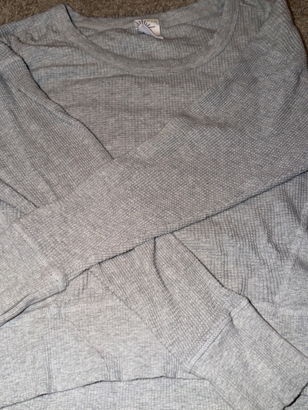 aerie Men's Crewneck Sweater in Light Gray